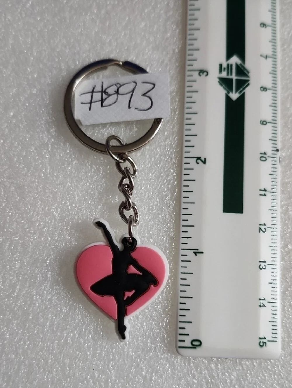 Pink Heart Ballerina Keychain - Cute Dance Accessory
